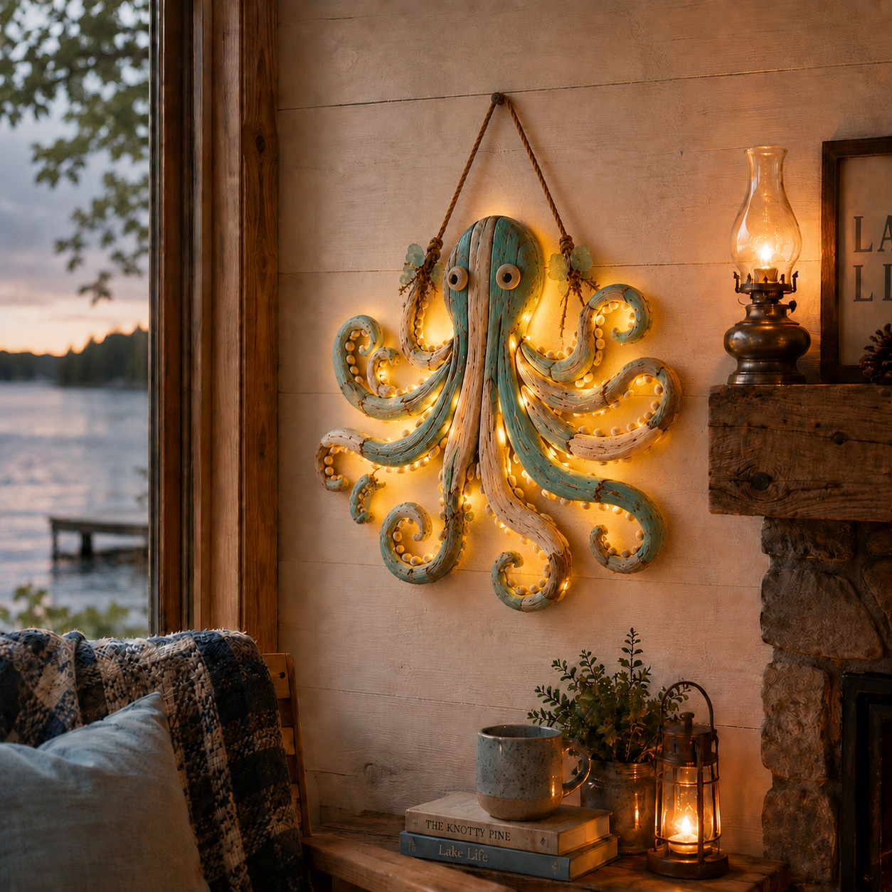 🌊 Lighted Coastal Fish Wall Decor – Bring Ocean Charm & Warm Glow to Your Home