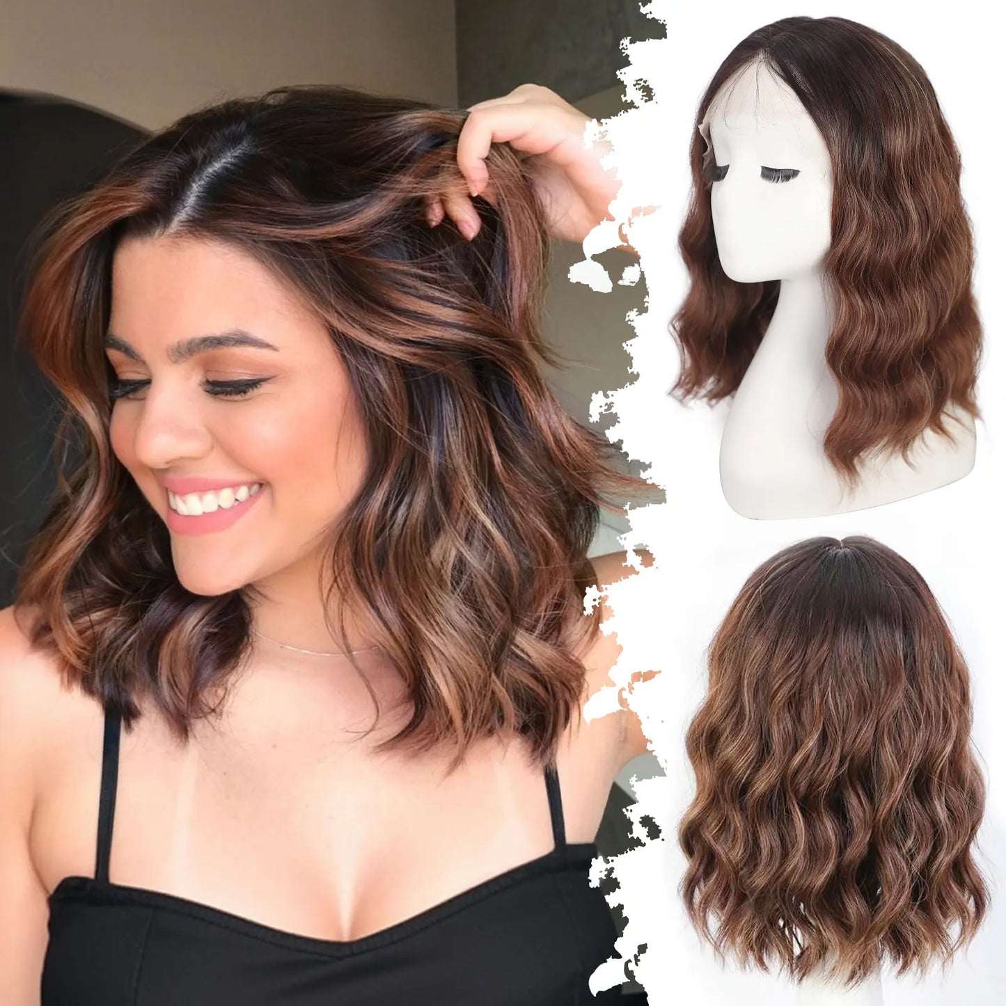 ✨Glueless HD Lace Bob Wig Beautiful Curls In Minutes✨
