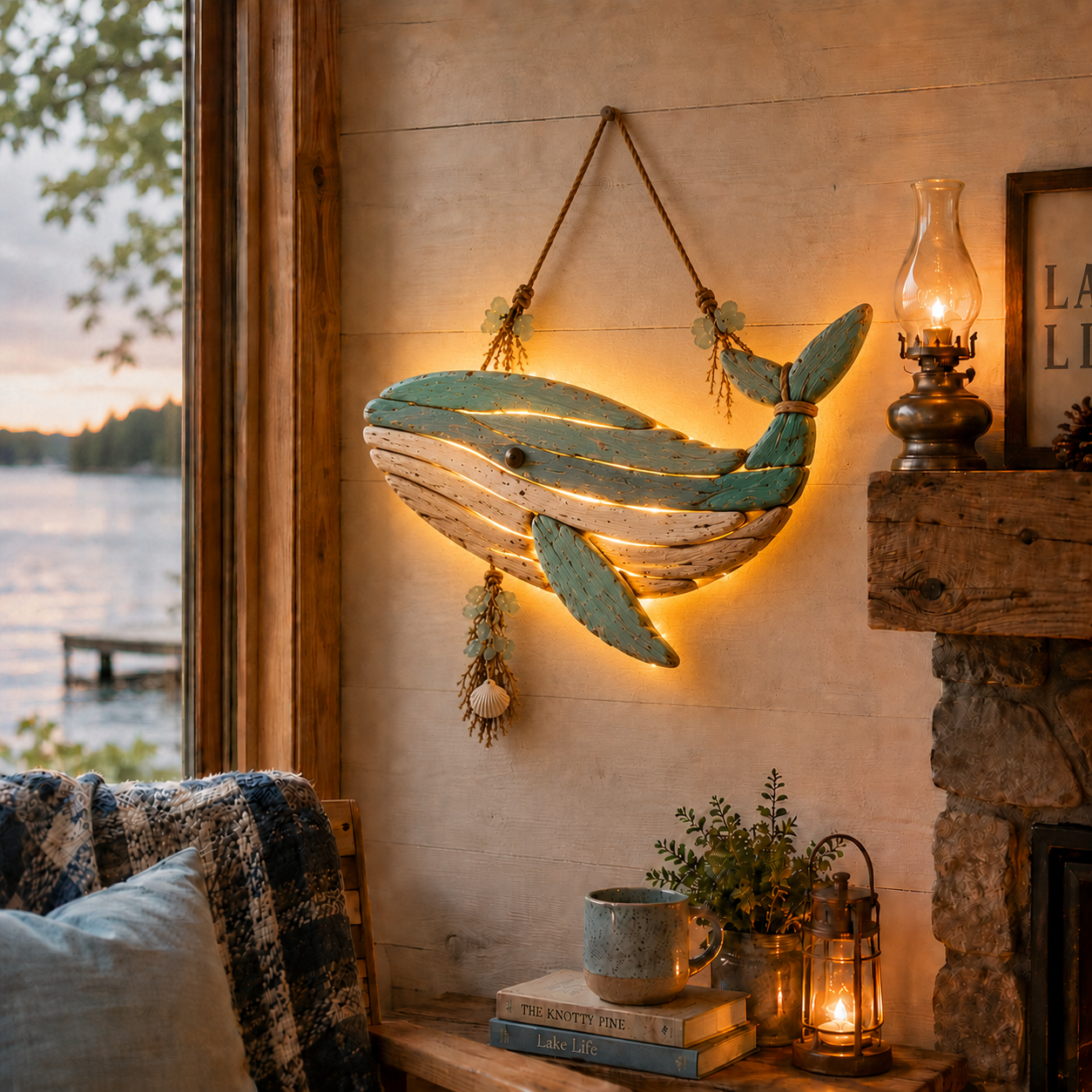 🌊 Lighted Coastal Fish Wall Decor – Bring Ocean Charm & Warm Glow to Your Home