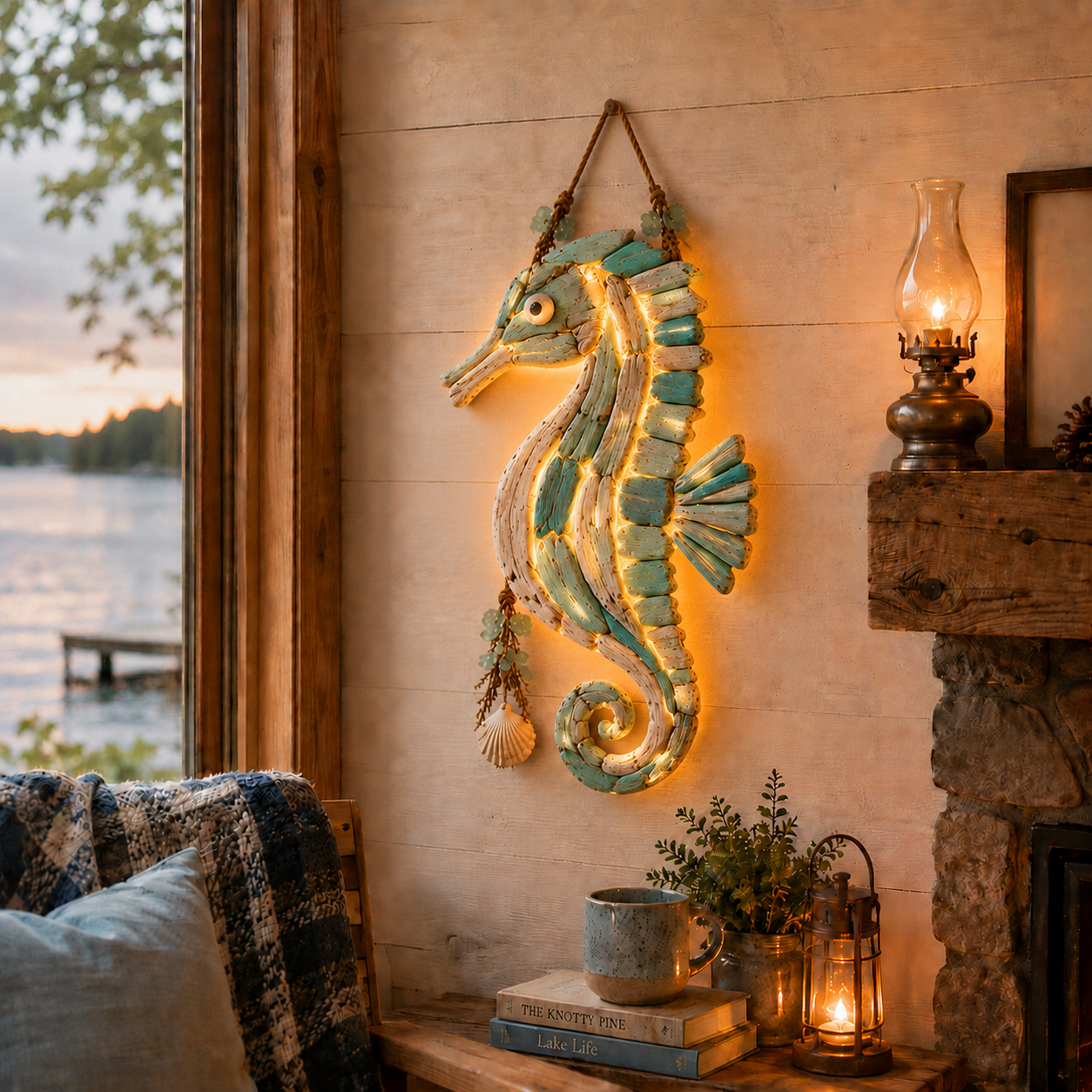 🌊 Lighted Coastal Fish Wall Decor – Bring Ocean Charm & Warm Glow to Your Home