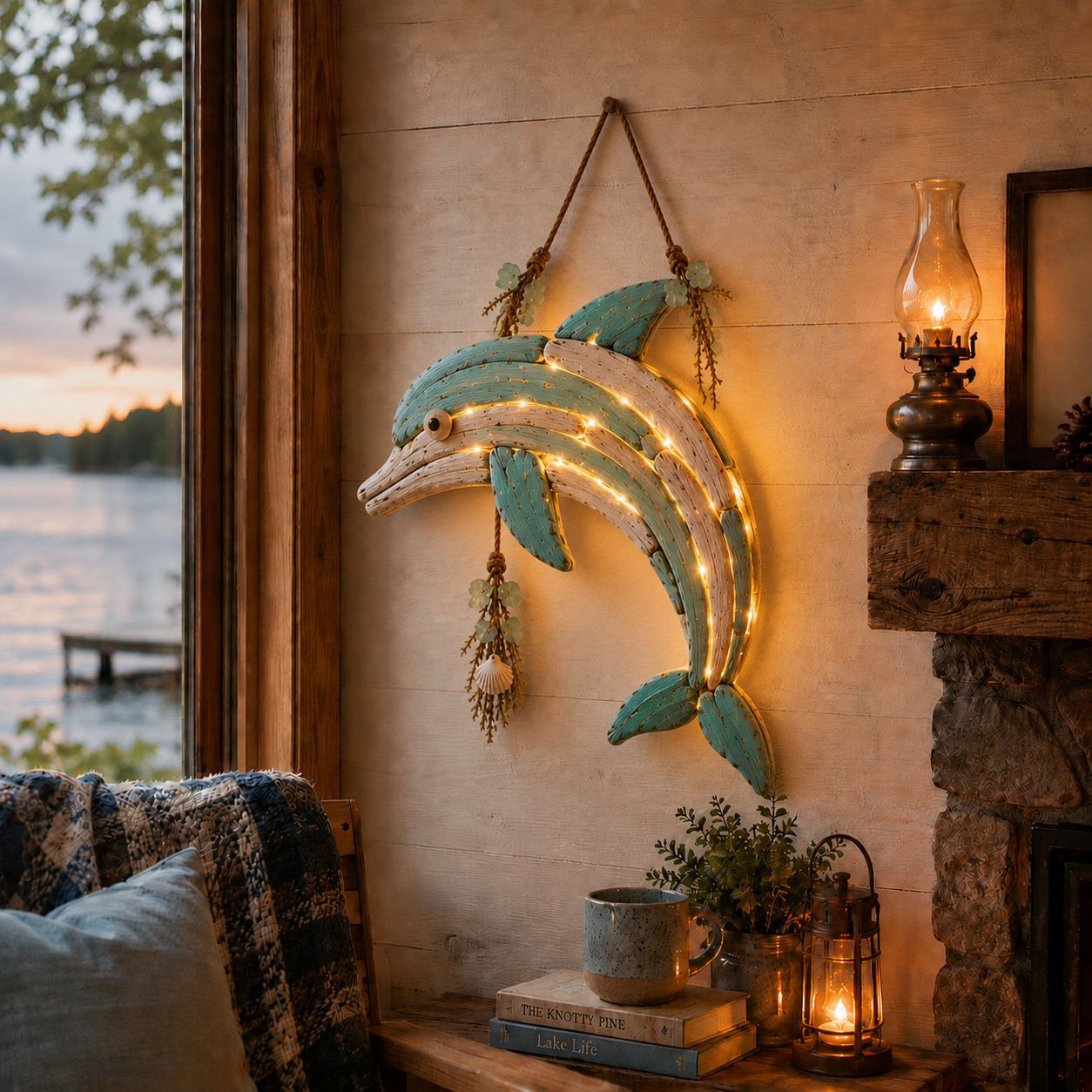 🌊 Lighted Coastal Fish Wall Decor – Bring Ocean Charm & Warm Glow to Your Home