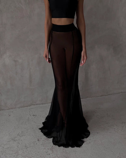 Fashion Jacket & Perspective Skirt Two-Piece Set