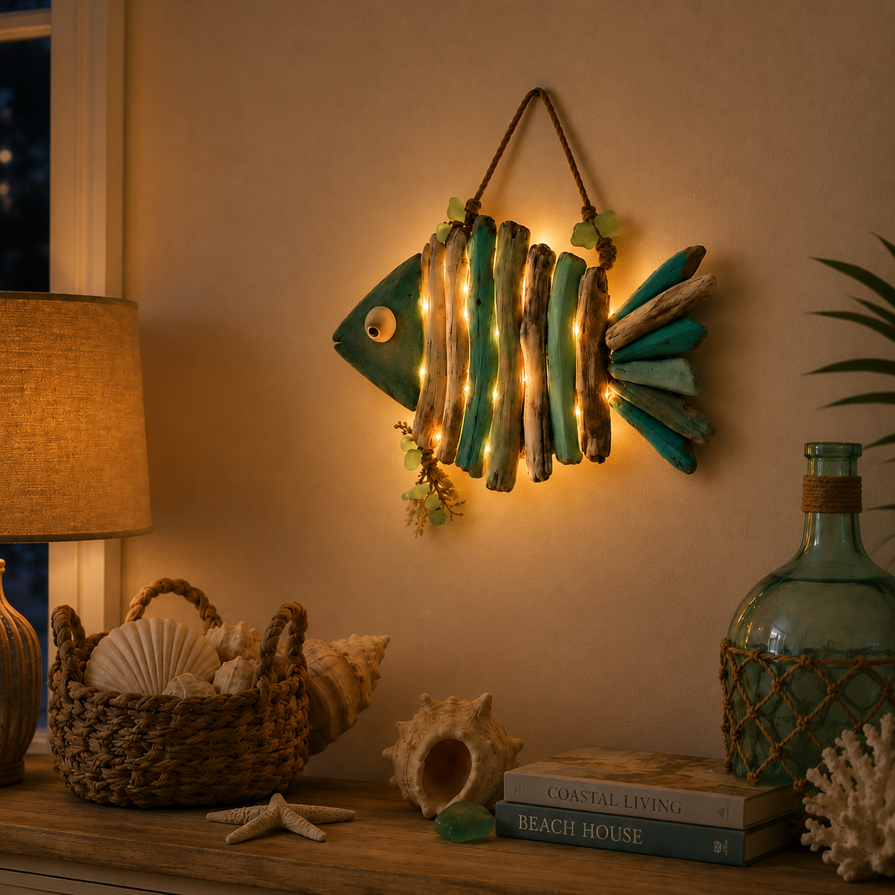 🌊 Lighted Coastal Fish Wall Decor – Bring Ocean Charm & Warm Glow to Your Home